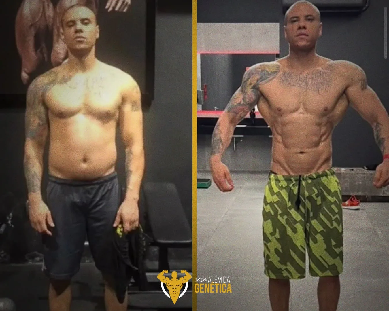 Resultado de aluno ADG: definição e hipertrofia após 6 meses de treino